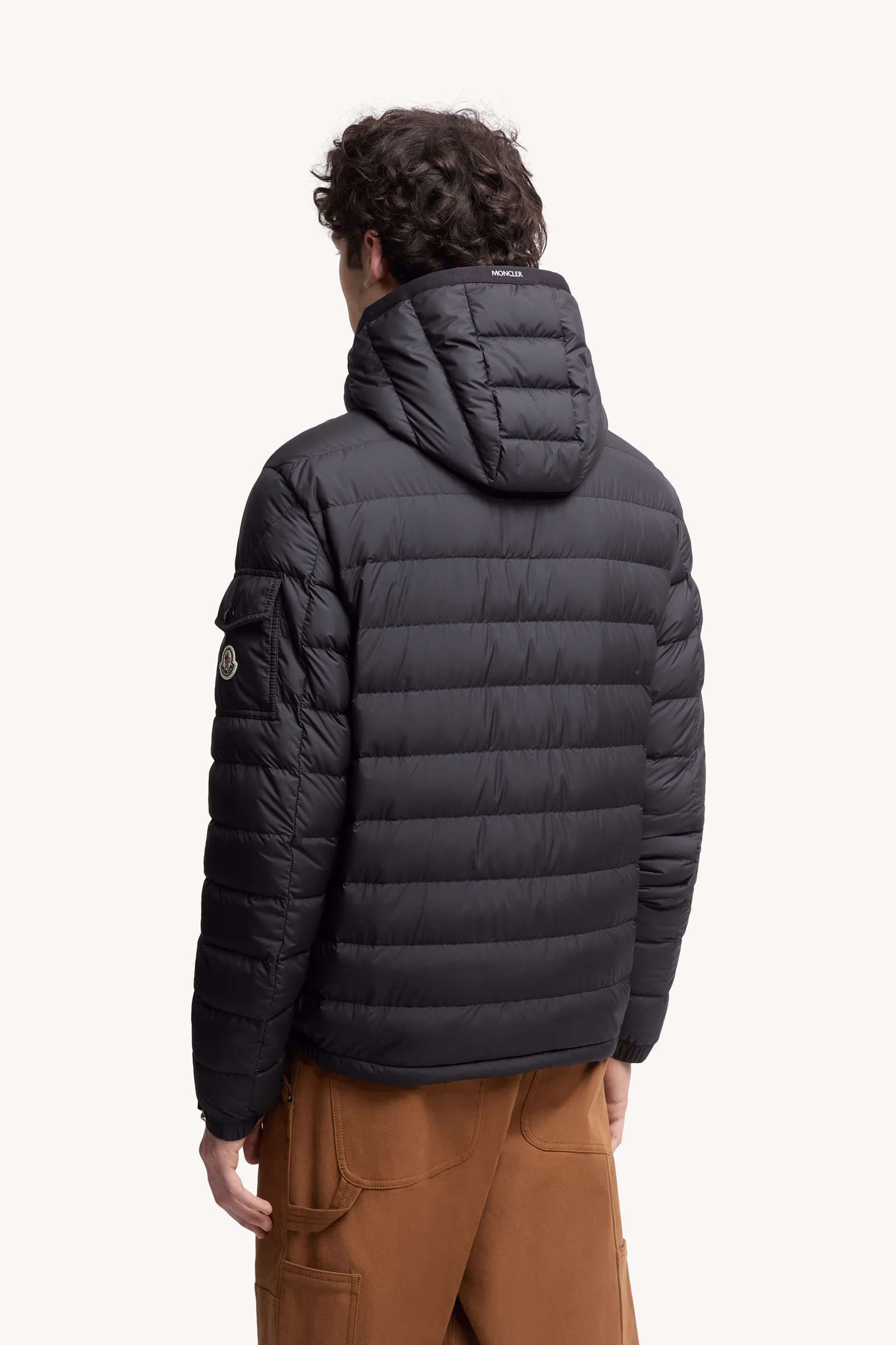 Galion Hooded Short Down Jacket Men Black Moncler 5